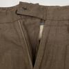 BERWICH Brown Scotch Cotton Linen Solid 2-Pleated Cropped Pants Bottoms 44 BrownUsed