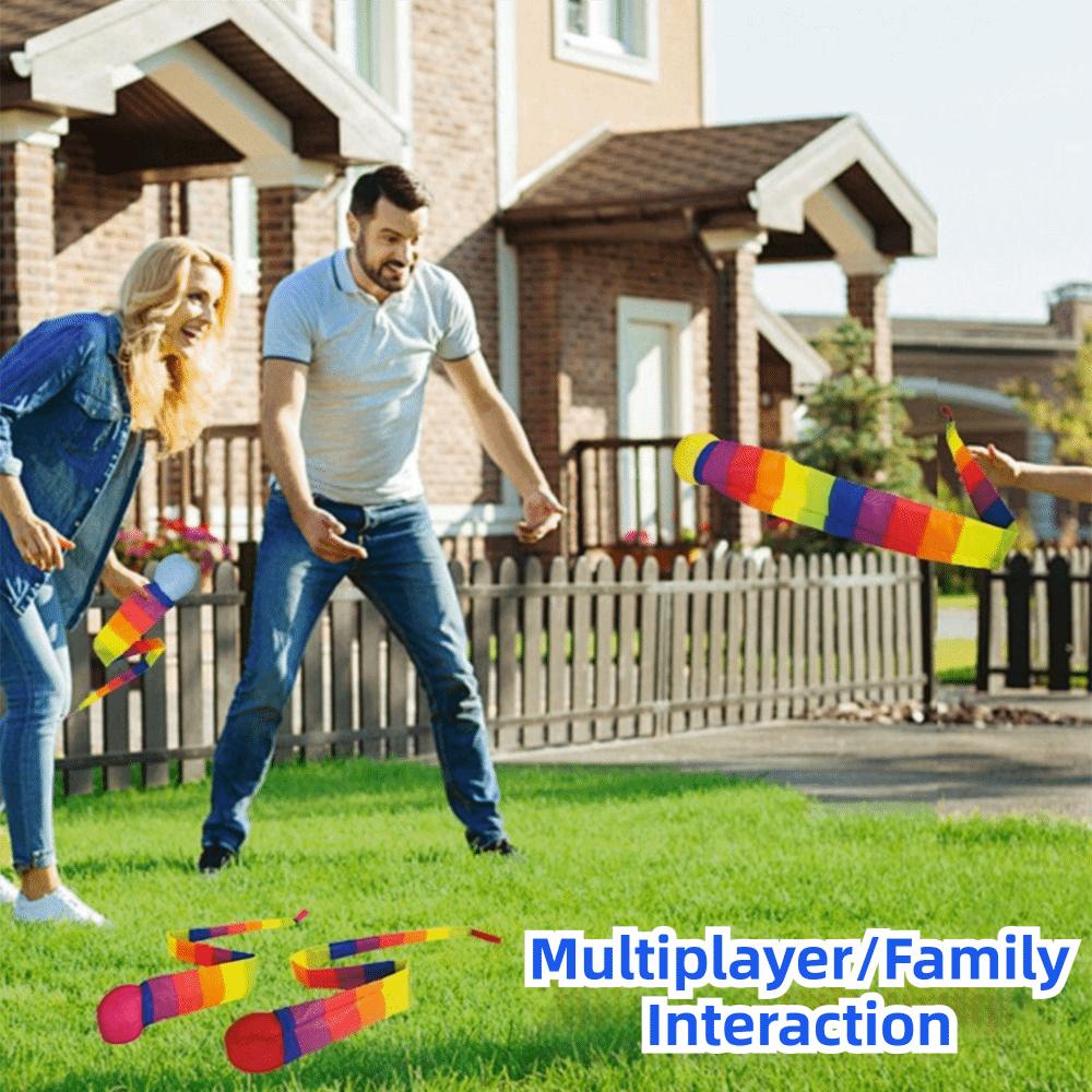 2Pcs Rainbow Tail Children's Rainbow Hand Throwing Ball Children's Ball Toy Outdoor Sports