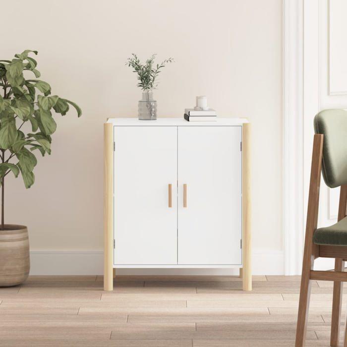 VidaXL Buffet Blanc 62x38x70 cm Bois d'ingénierie 345669