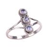 Natural Tanzanite Gemstone 925 Solid Sterling Silver Jewelry Ring Size 10 a1z74