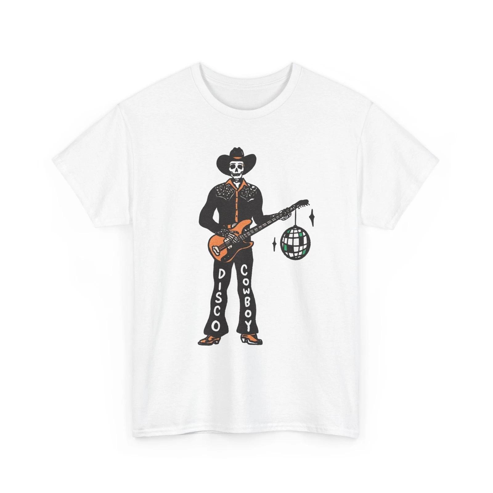 Disco Cowboy Graphic T Shirt Unisex Heavy Cotton Tee M
