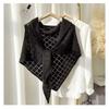 Ladies' Cross Hollow Diamond Knitted Shawl Spring&Summer Triangle Jacket Fashionable Air-Conditioned Room Warm&Wide Shoulder
