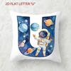 Astronaut Letter Print Pillow Cover Cosmic Space Theme Cushion Cover For Office Sofa Bedroom Living Room Home Decor Galaxy Style