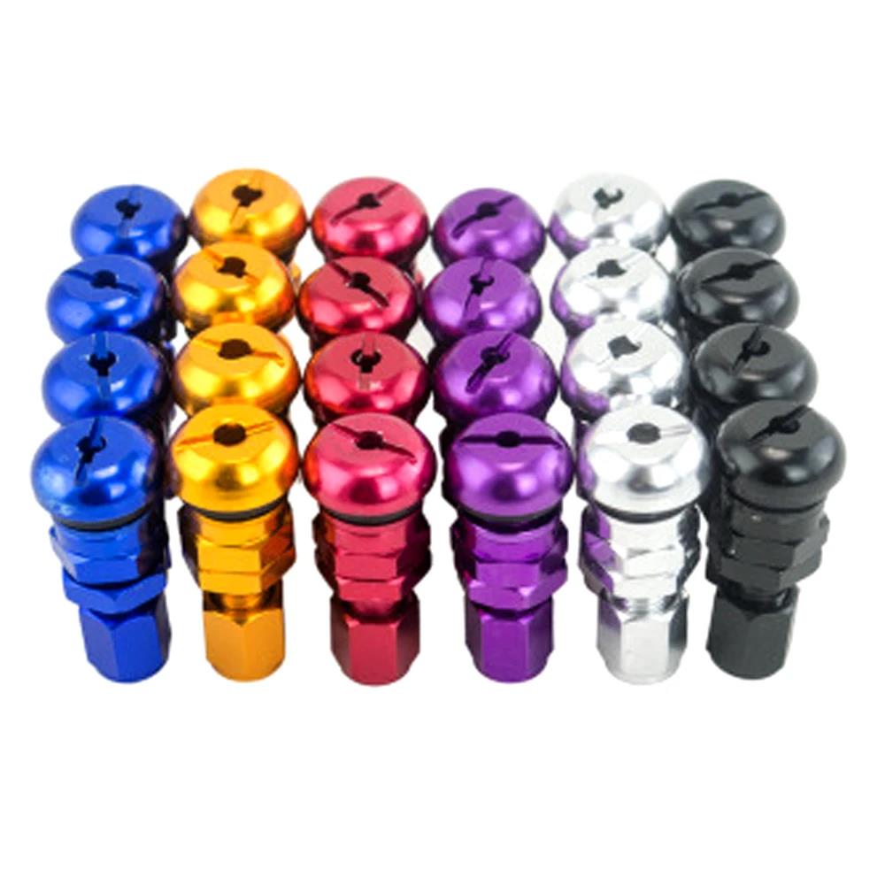 4Pcs Car Truck Motorcycle Valve Short Stems Metal Bolt Tire Valve Stem Kit with Dust Cap Stem Caps1