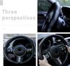 Carbon Fiber Pattern Anti-Slip Leather Steering Wheel Cover for Various Car Models