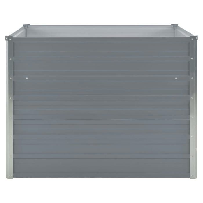 Jardinière carrée VIDAXL - Gris - Acier galvanisé - 100 x 100 x 77 cm - 100 l
