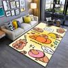 Cute Cartoon Capybara Pattern Carpet with Food and Fun Design Suitable for Use As an Anti-slip for Living Room Bedroom Sofas