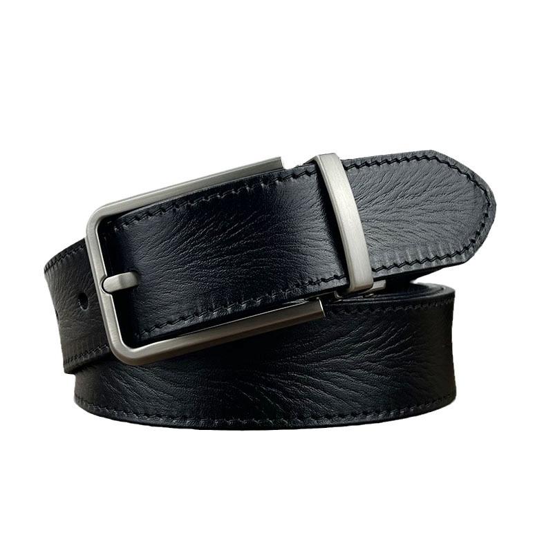 Handmade First Layer Cowhide Belt Retro Vegetable Tanned Pure Cowhide Needle Buckle Men'S Overalls Retro Leather Trendy Pants Belt