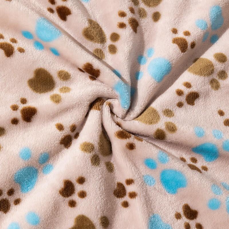 Soft Double-Sided Fleece Pet Blanket Dogs Cats Warm Bed Mat Cozy Throw Crate Kennel Sofa