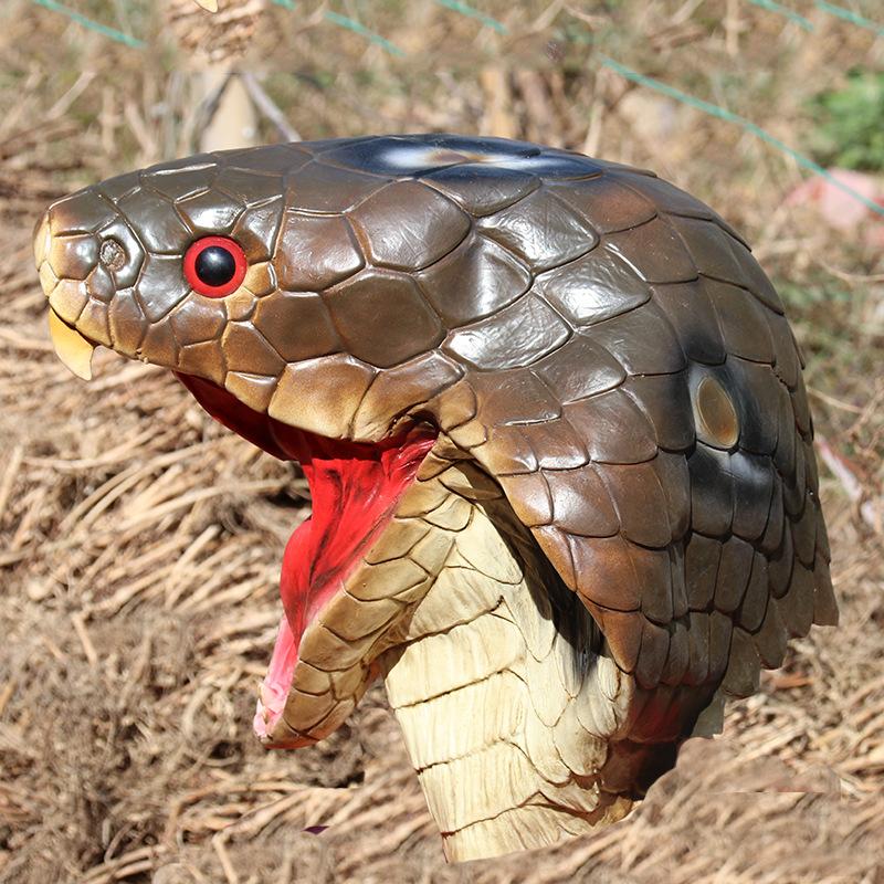 Halloween Animal Mask Snake Horror Mask Headgear Scary Prank Prop Party Horror Mask