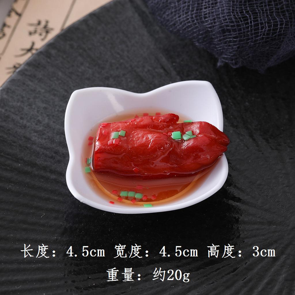 Mini Simulation Dish Plate Magnetic Refrigerator Sticker Creative Stir-Fried Fish Ball Pig Foot Chinese Style Sample 5pc/lot