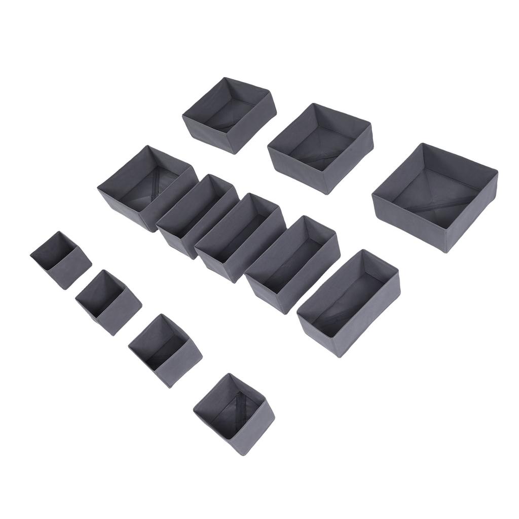 12 Piece Clothing Drawer Organizer Multifunctional Foldable Closet Drawer Organizer Bins for Sock Underwear Bra Tie