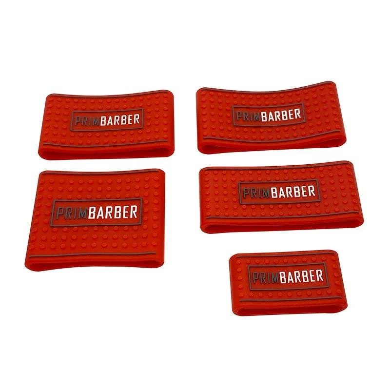 5Pcs/Set Professional Trimmer Grip Barber Hair Clipper Rubber Anti Slide Heat Resistance Sleeve Barber Hair Clipper Holder Tool