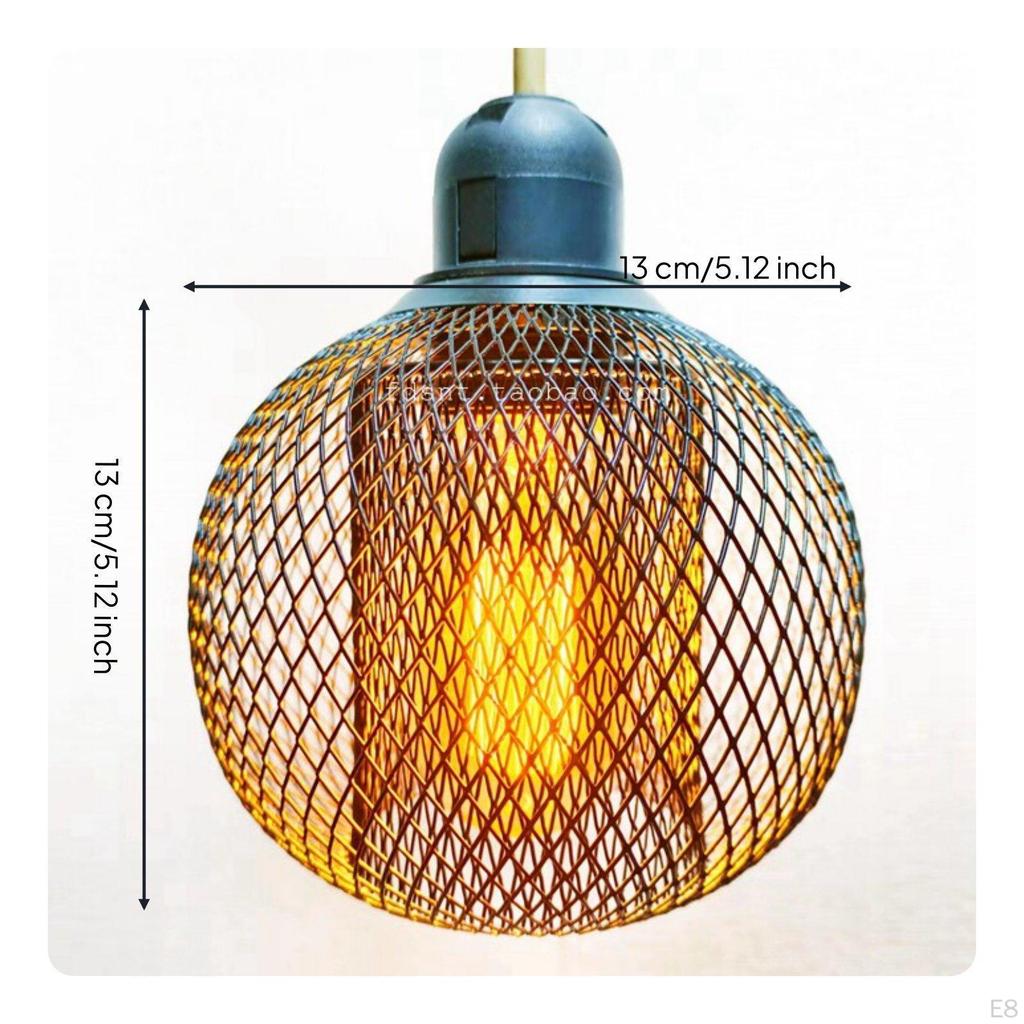 Double Layer Lamp Cage Retro Design Metal Mesh Lampshade Hollow Iron for Restaurant