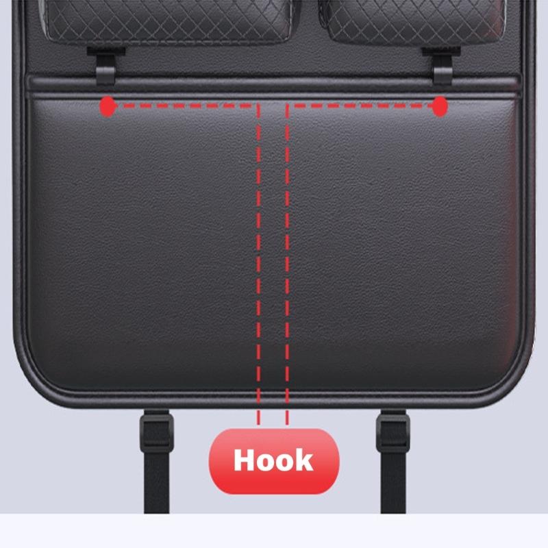 Automotive Back Pocket Multiple Compartment Storage Bag Multifunctional Backseat Pocket Kick Mat Seat Back Organizer