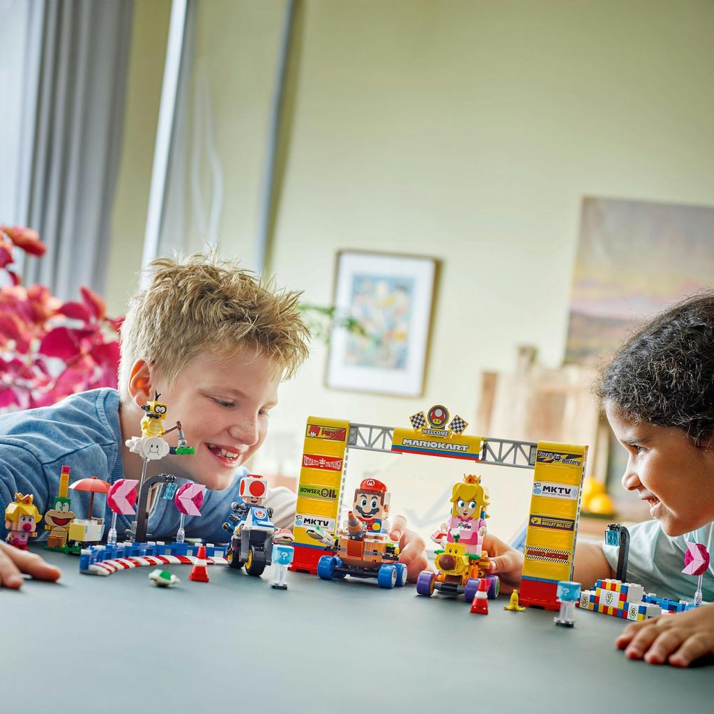 LEGO Super Mario Mario Kart – Baby Peach și Grand Prix Set Jucărie Cadou de Ziua de Naștere Bloc 10 Ani Mario Goods Joc 72036