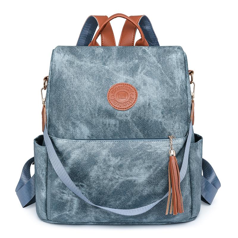 High Quality Leather Washed Women Backpack Student Knapsack Large Capacity Travel Backpack School for Girls Mochilas College Sac