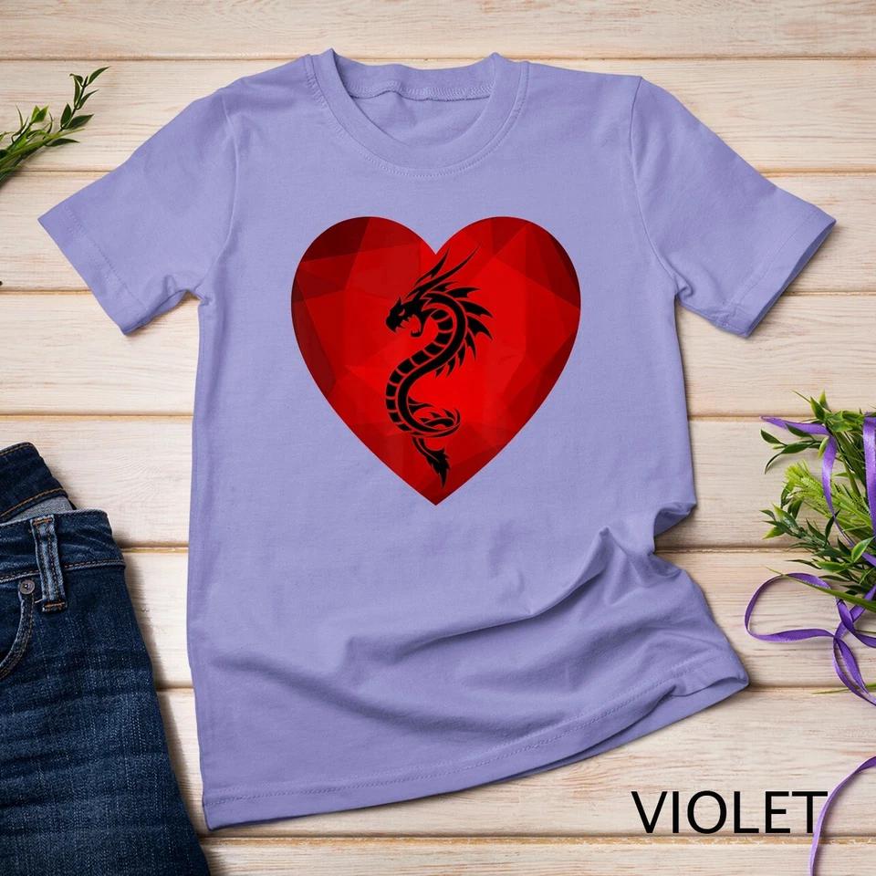 Dragon Valentines Day Heart Women Dragon Lover valentine T-Shirt Unisex 12