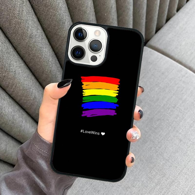 LGBT Love Wins Phone Case For iPhone 17 Air 16 15 13 14 Pro Max 12 Plus 2022 MAX Shell Cover coque