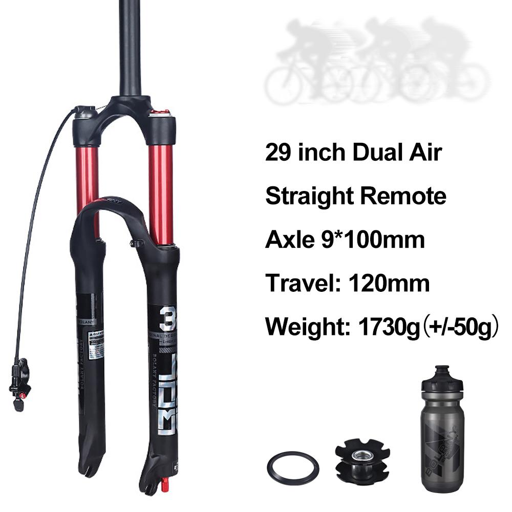 BOLANY MTB Supension Rebound Adjustment Double Air Fork 26/27.5er/29er Magnesium Alloy Travel 100mm  32 RL Bike Accessories
