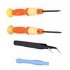 Joystick Replacement Tool Console Repair Kit with 3D Analog Joystick Screwdrivers Tweezers for N  Controller(Black )