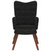 Relax Chair with Footstool Black Velvet