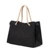 Modische einfarbige gewebte Tragetasche für Damen, Einkaufstasche mit großem Fassungsvermögen, Trendige lässige Schulter-Crossbody-Tasche KTB