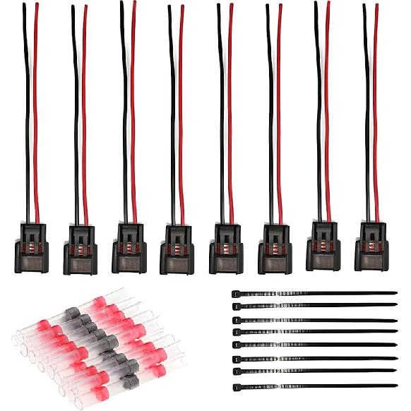 Set Of 8 Ignition Coil Module Connector Replacement For 4.6L 5.4L 6.8L Ford F150 F250 Mustang Modular Ignition Coil Pigtail Harness Plug