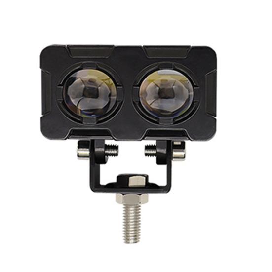 

Светодиодный светильник для мотоцикла, зеркальный светильник с квадратной линзой, для удаленной работы, двухцветное внешнее освещение, низкое освещение