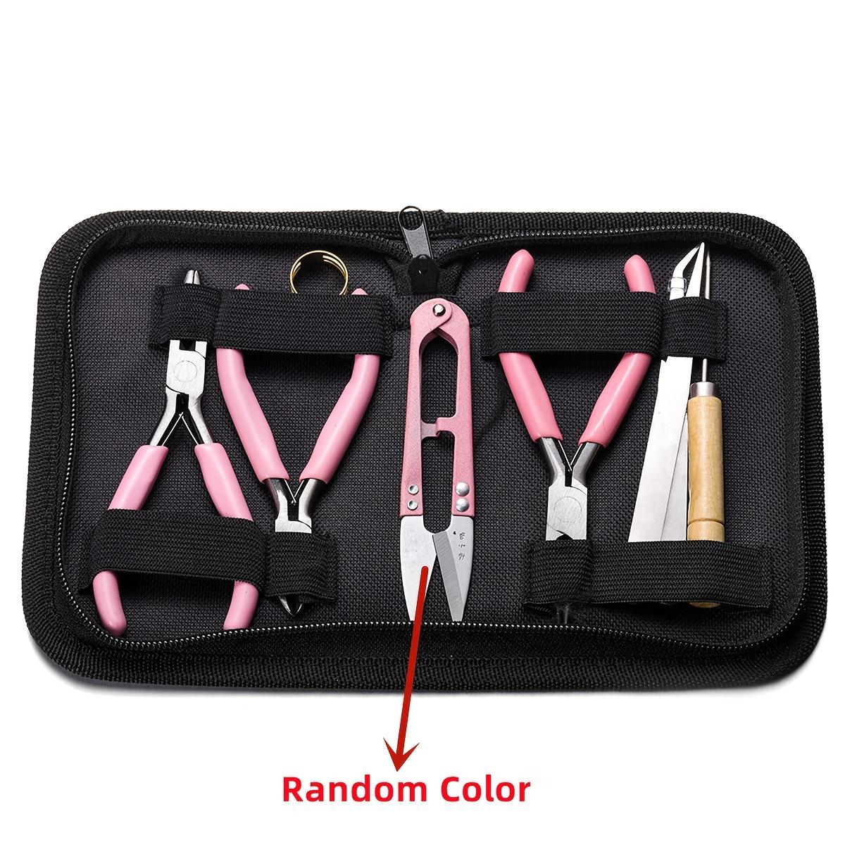 

Набор инструментов для изготовления ювелирных изделий, круглогубцы и плоскогубцы с острыми и диагональными губками, кусачки без зубцов, для начинающих и любителей розовый