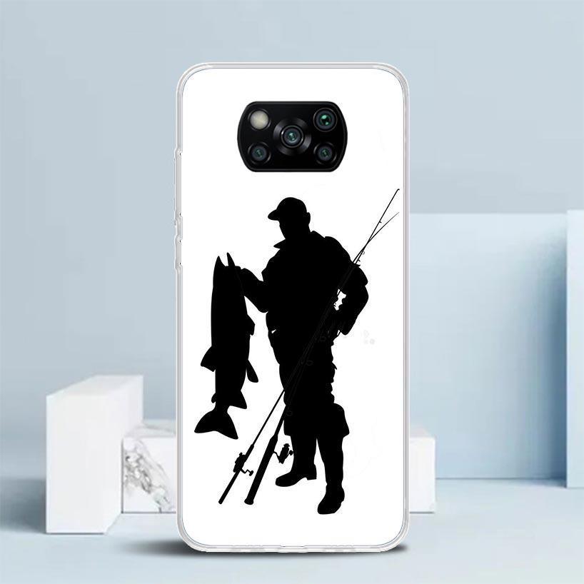 Hunting Fishing Man Phone Case For Xiaomi Poco F7 Ultra X5 X6 X7 Pro M7 Redmi 15C 15 13C 13 12C 12 10C 10 10A 9 9C 9A 9T Cover P