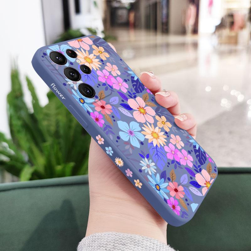 Showy Flowers Phone Case For Samsung Galaxy S25 S24 S23 S22 S21 S20 Ultra Plus FE Note 20 ultra 10 9 Plus Cover