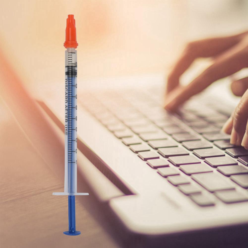 Conductive Silver Paste Syringe Quick Dry Silver Grease for Keyboard PCB Repair (0.4mL)