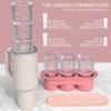 Ice Cube Tray for 20 30 40 Oz Tumbler Cup Silicone Ice Mold with Lid Ice Maker for Drinks Coffee Stanley Cup Accessories