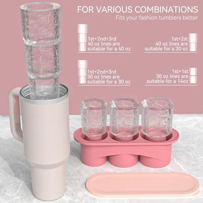 Isform för 20 30 40 oz Tumbler-mugg Silikonisform med lock Istillverkare för drycker Kaffe Stanley Cup-tillbehör