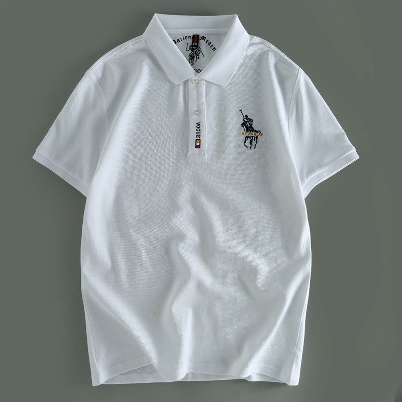 Odm Company Goods! Exported to Japan, Foreign Trade Surplus Polo Shirts, Casual Collared Shirts with Embroidery, Large Size Short-Sleeve T-Shirts