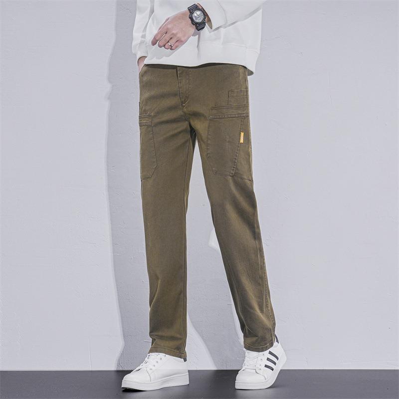 Autumn and winter new versatile and comfortable men's business casual pants wear-resistant straight trendy men's pants