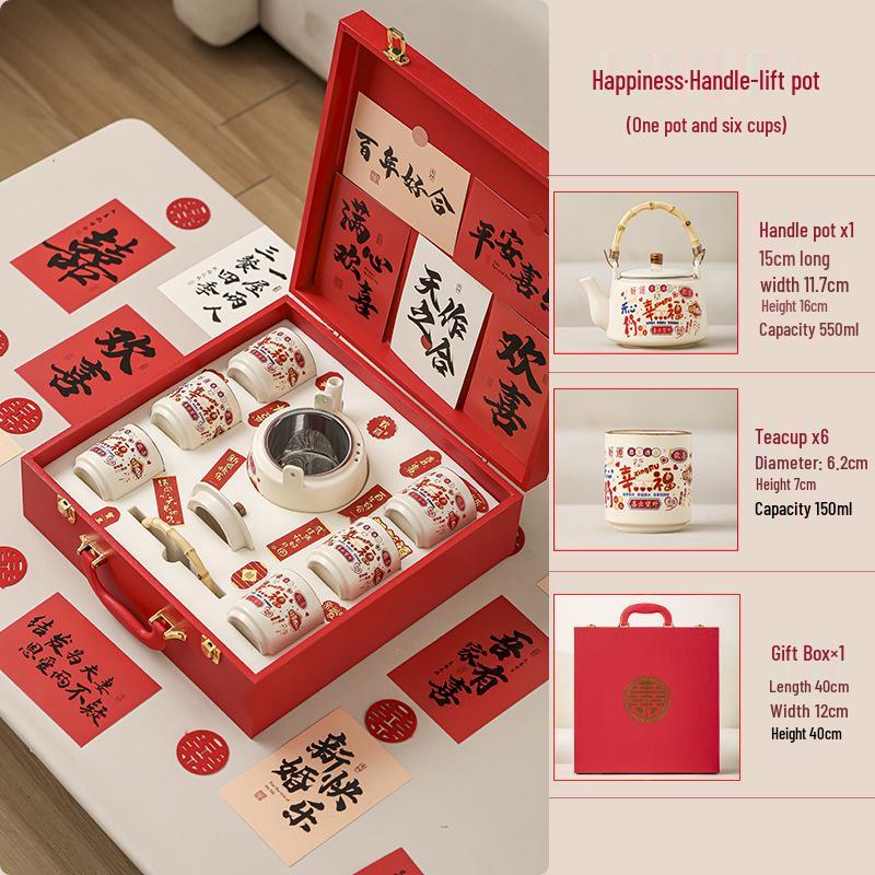 Practical Tea Set Gift Box: Ideal for Brides, Friends, Besties, Weddings, Engagements, Sisters, and Party Favors
