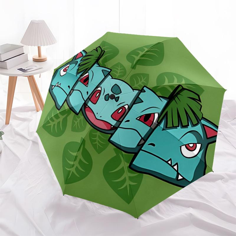 1pc Pokémon Automatic Open/Close Umbrella, Portable 3-Fold Compact Umbrella for Men & Women, Perfect Gift for Birthday121
