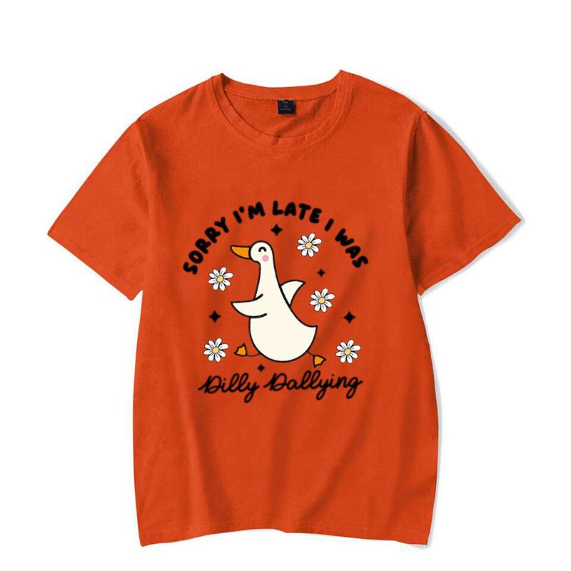 Comfort Colors Sorry I'm Late I Was Dilly Dallying Goose Shirt, Funny Goose Shirt, Silly Goose Shirt, Animal Cute Goose Shirt