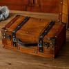 Vintage Trä Smyckesförvaringslåda Antika Stilar Handhållna Organiserare för Smycken och Heminredning Daglig Casual Användning