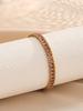 ZMZY Gold Color Women's Cubic Zirconia Stainless Steel Bracelet Adjustable Link Lightweight Non Tarnish Iced Out Chain Bracelet