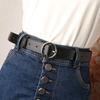 Women's Belts, Simple and Versatile Jeans Belts, Classic Round-buckle Belt