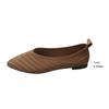 Knit Detail Point Toe Ballet Flats Breathable and comfortable summer casual women's flat shoes