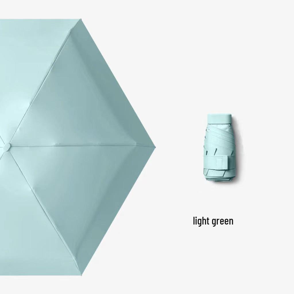 Women's UV Protection Foldable Sunshade Umbrella - Compact, Dual-Use for Sun & Rain