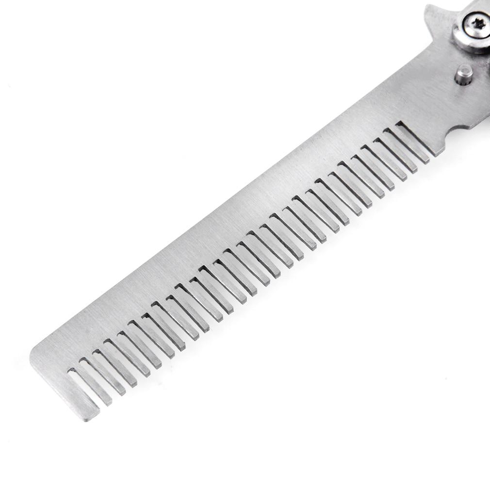 Stainless Steel Practice Training Butterfly Style Knife Hair Comb Cool Hair Care Styling Tools