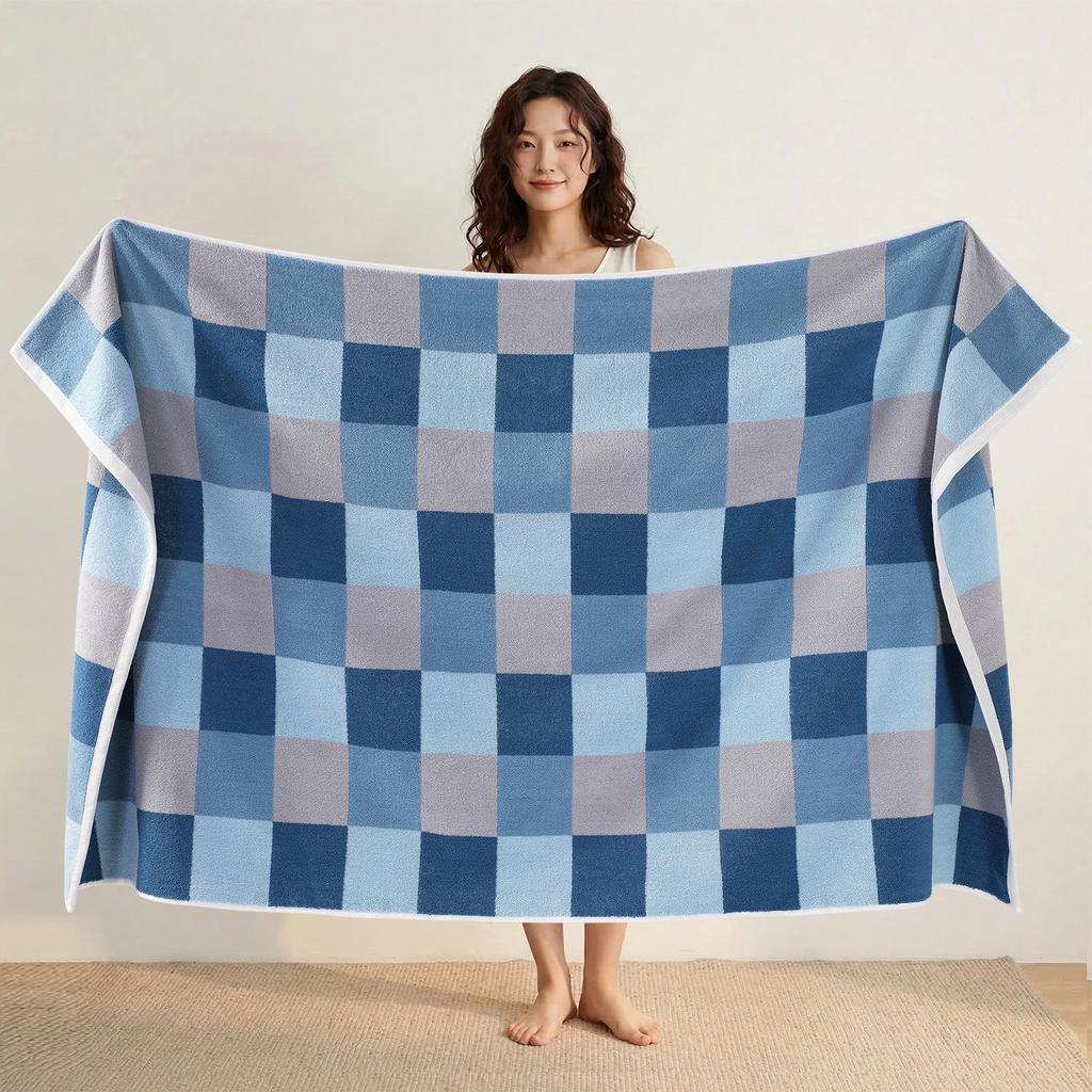 100% Cotton Thickened Quick-Dry Bath & Beach Towel - Enlarged & Premium Quality for Men