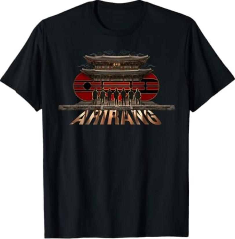 Retro Basic Quote Arirang Korean Hangul Style T-Shirt S разноцветный