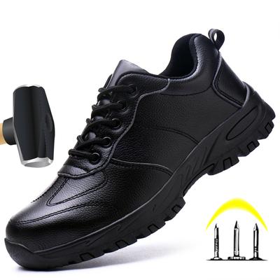 Scarpe di sicurezza da uomo in pelle PU anti-schiacciamento anti-perforazione scarpe da lavoro impermeabili leggere scarpe da ginnastica da lavoro scarpe indistruttibili stivali