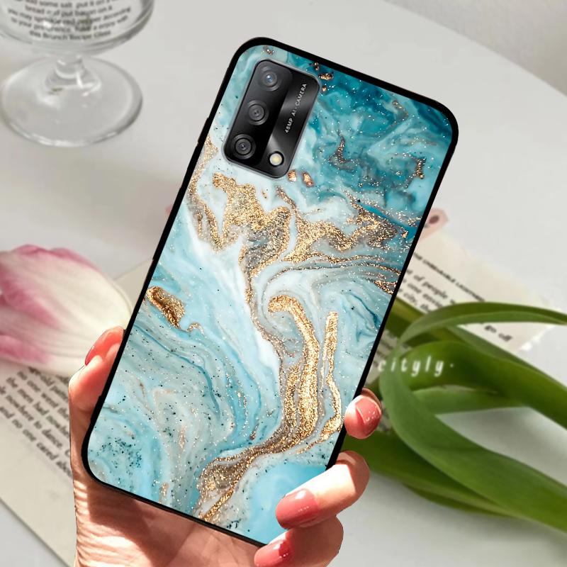 Für Oppo A74 4G Hülle CHP2219 Stoßfest Farbe Lackiert Matt Weiches TPU Silikon Handyhülle Für OPPO F19 Bumper CPH2219 Fundas